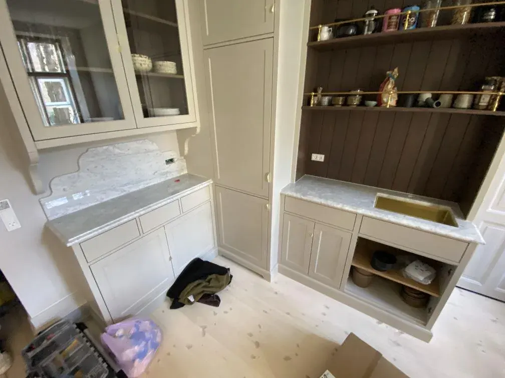 Kundebillede fra færdigt stenprojekt til betal stenpladen med byggekredit