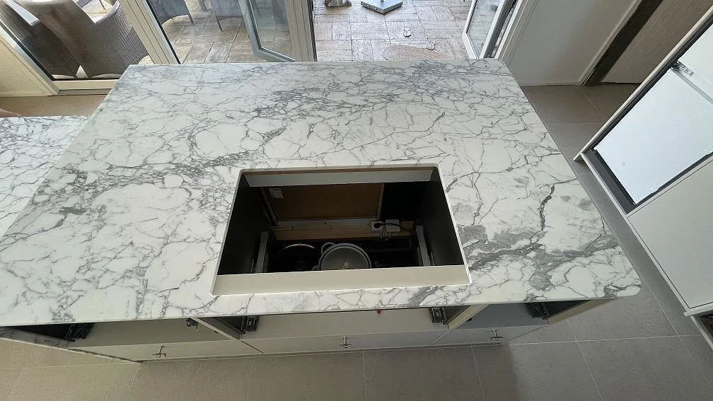 Køkkenbordplade i Arabescato, Hørsholm – billede 4