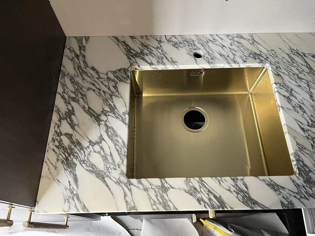 Køkkenbordplade i Arabescato, Lidingö – billede 2