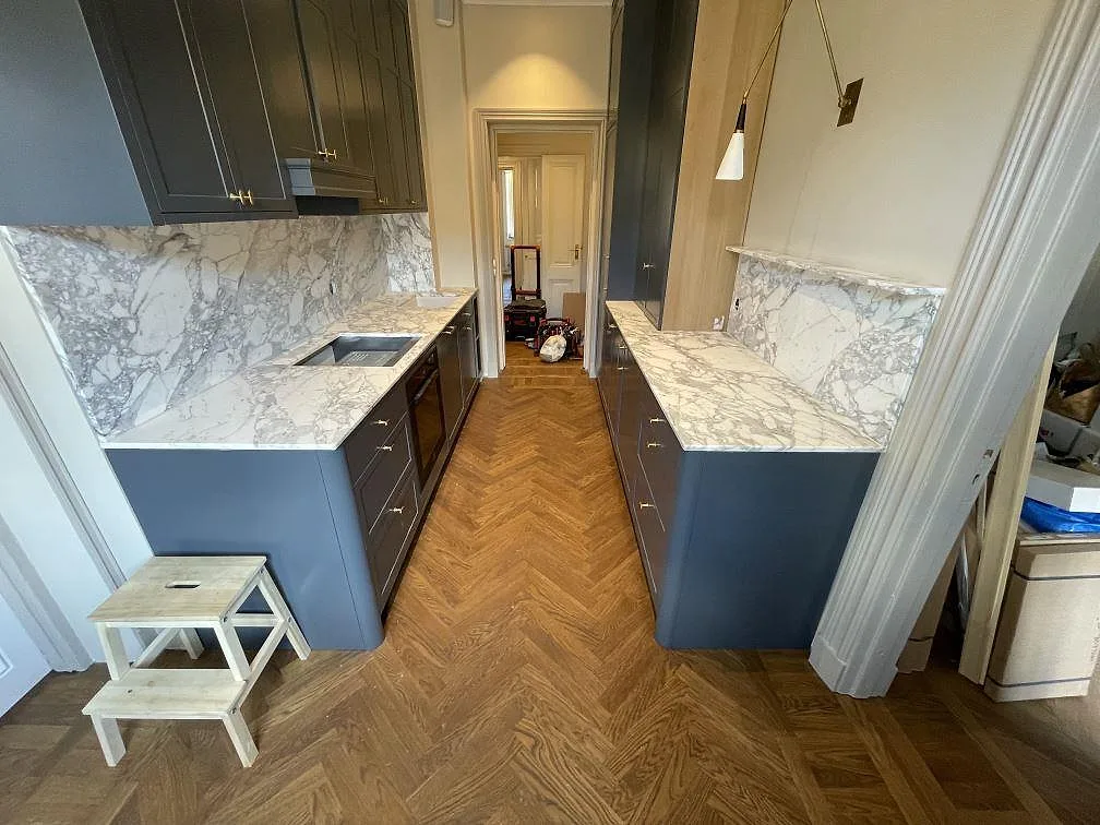 Køkkenbordplade i Arabescato, Stockholm – billede 2