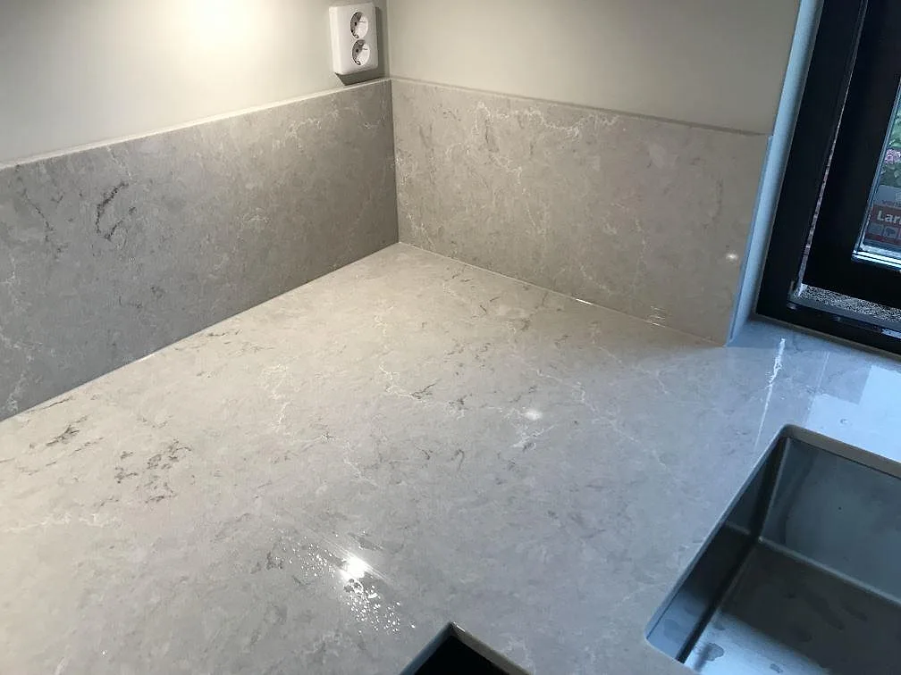 Køkkenbordplade i Bianco Drift, Lomma – billede 3