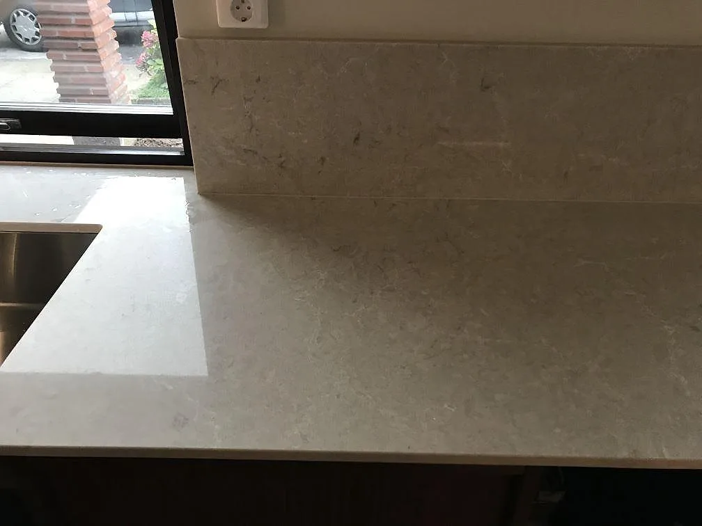 Køkkenbordplade i Bianco Drift, Lomma – billede 6