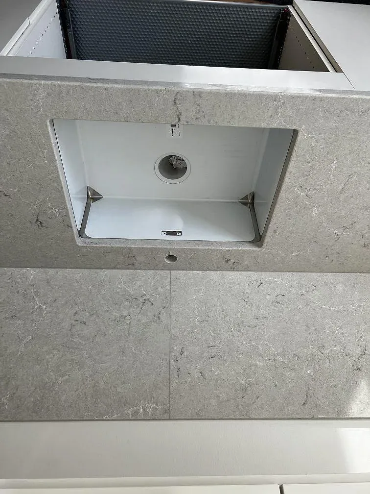 Køkkenbordplade i Bianco Drift, Lomma – billede 4