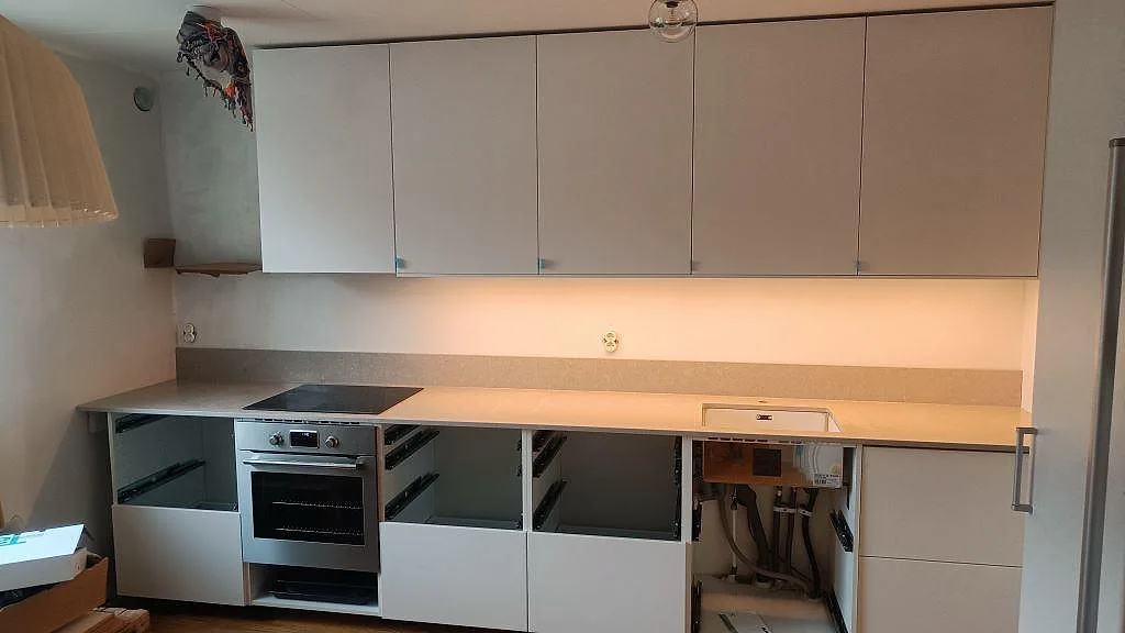 Køkkenbordplade i Caesarstone Clamshell, Malmö