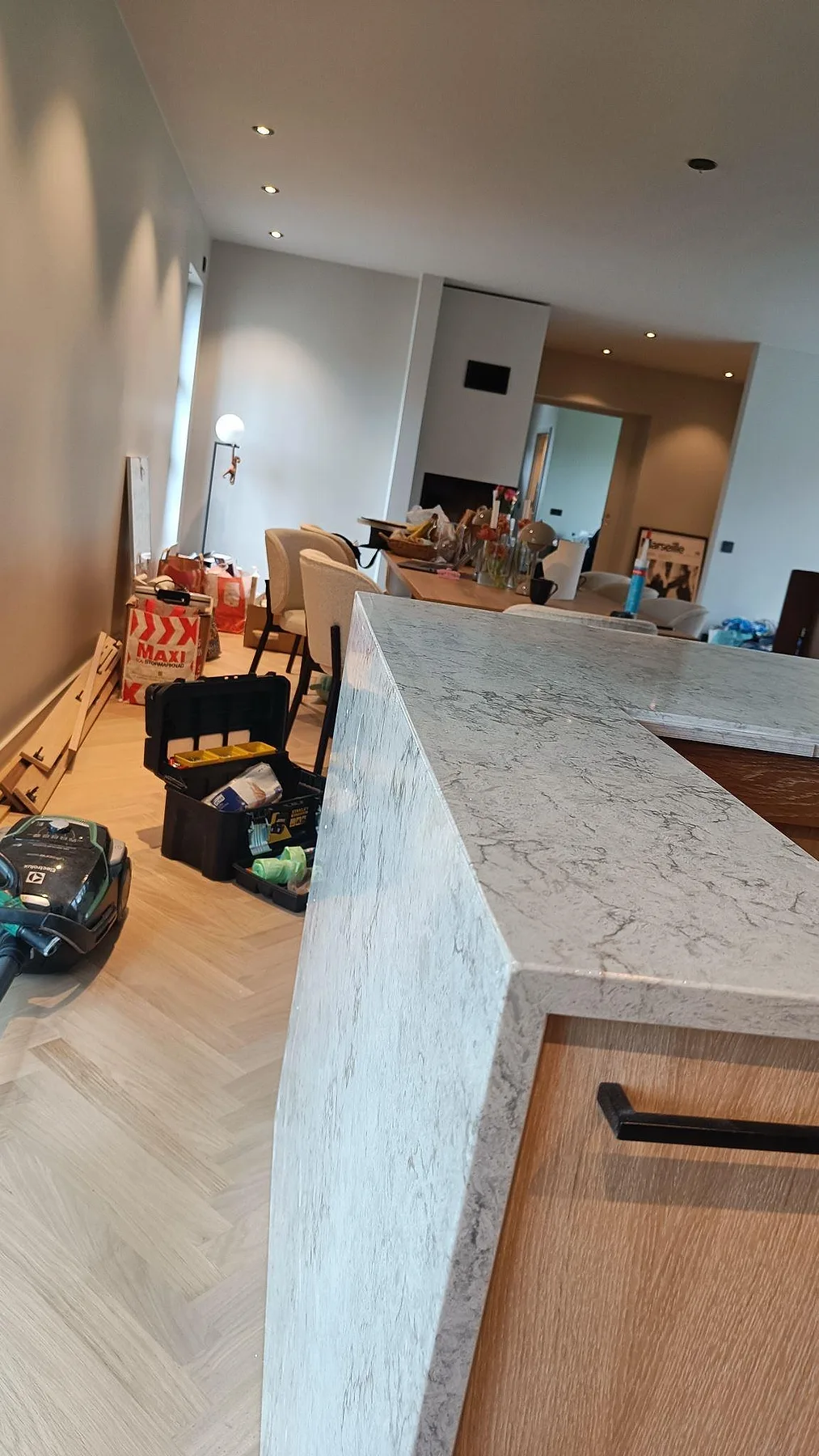 Køkkenbordplade i Caesarstone Moorland Fog, Höllviken – billede 8