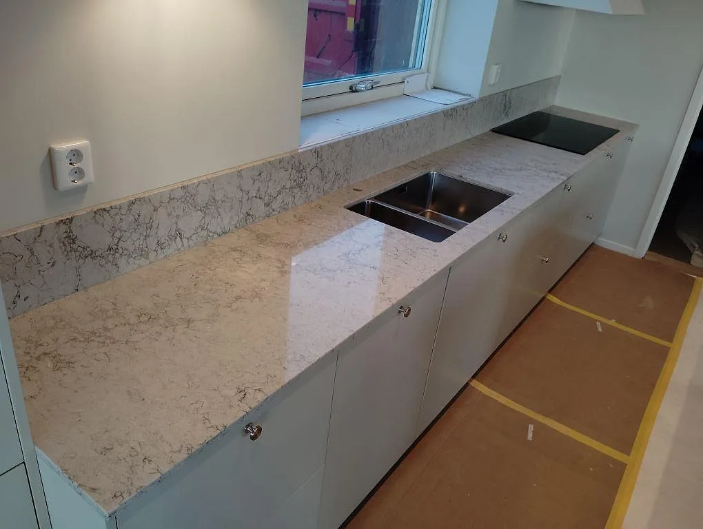 Køkkenbordplade i Caesarstone Moorland Fuge, Vallentuna – billede 3