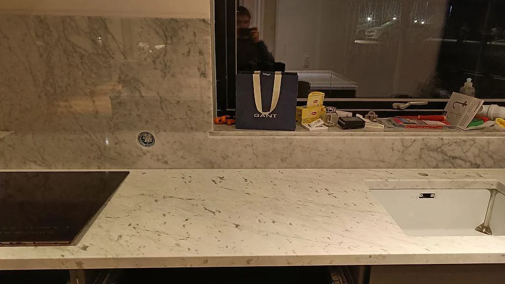 Køkkenbordplade i Carrara C, Bara – billede 6