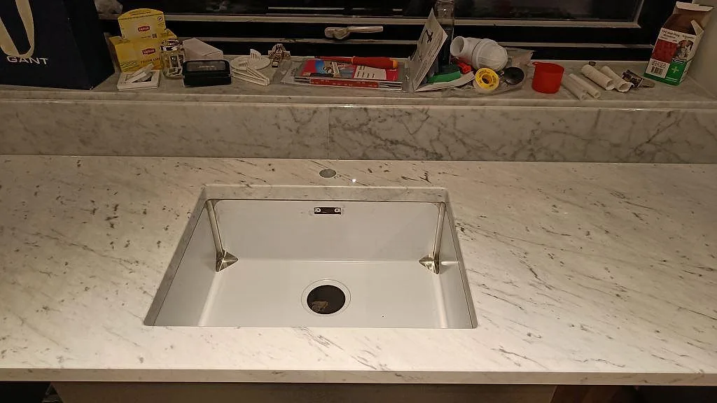 Køkkenbordplade i Carrara C, Bara – billede 7