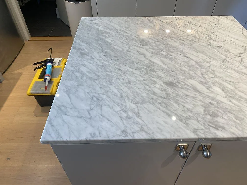 Køkkenbordplade i Carrara C, Bara – billede 2