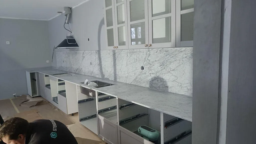 Køkkenbordplade i Carrara C, Klagstorp