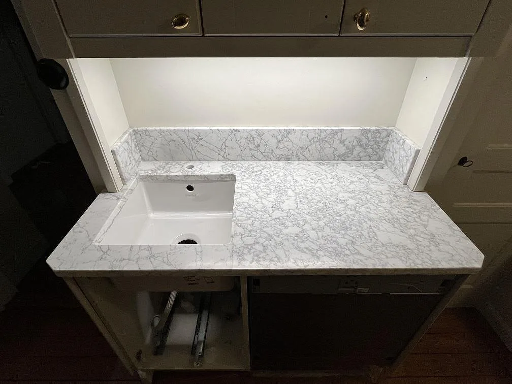 Køkkenbordplade i Carrara C, Lidingö – billede 2