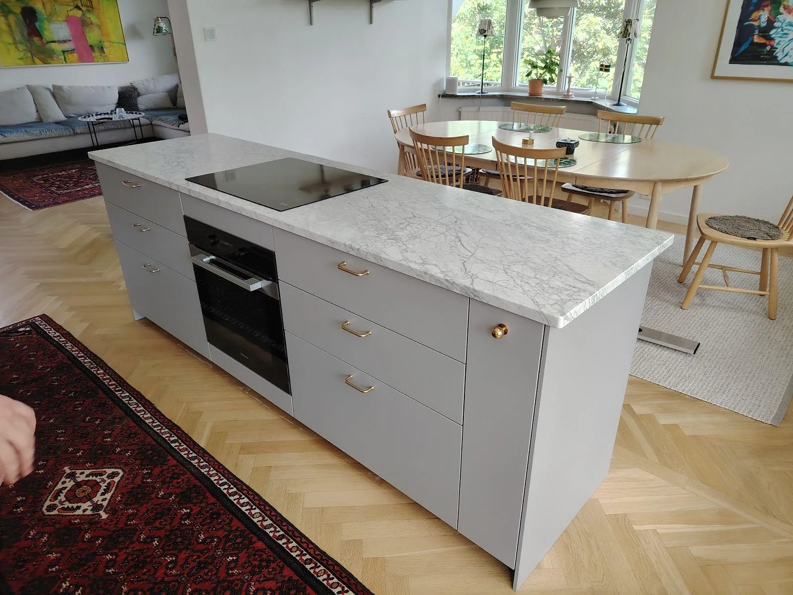 Gennemført projekt: Køkkenbordplade i Carrara C, Lidingö.