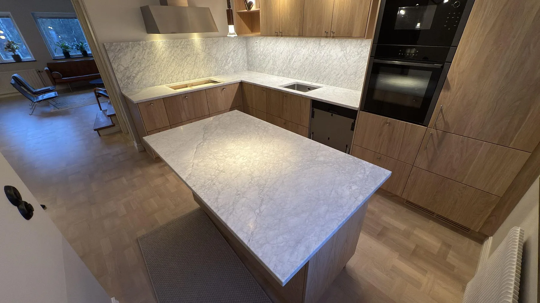 Køkkenbordplade i Carrara C, Lidingö – billede 3
