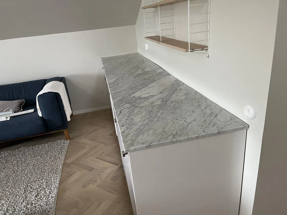 Marmorbordplade i Carrara C, Limhamn