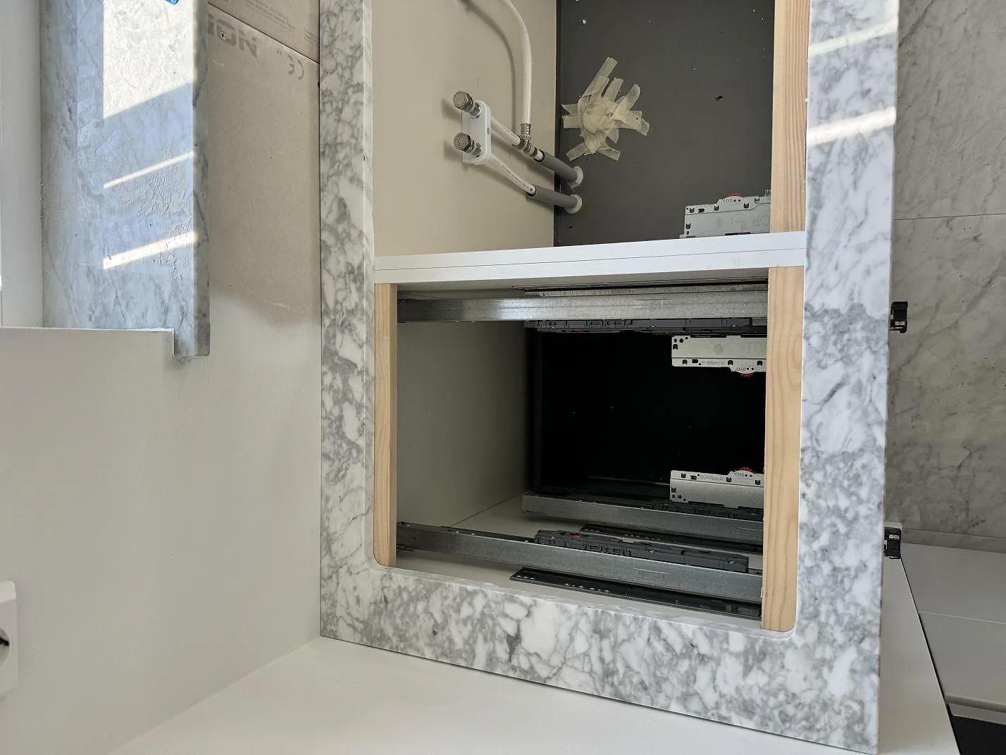 Bordplade i Carrara C, Lomma – billede 2