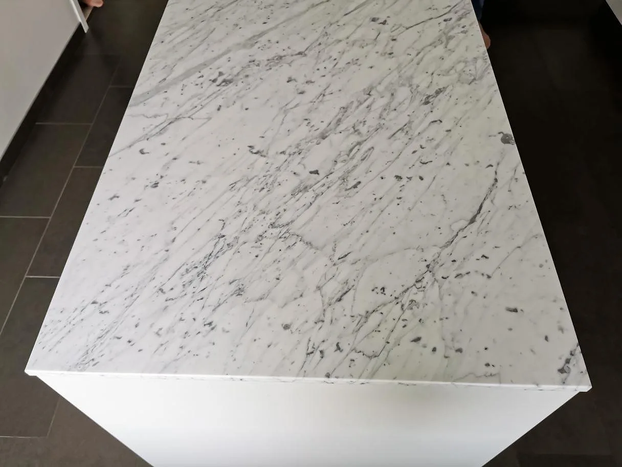 Bordplade i Carrara C-marmor til bryggers, Malmö – billede 5
