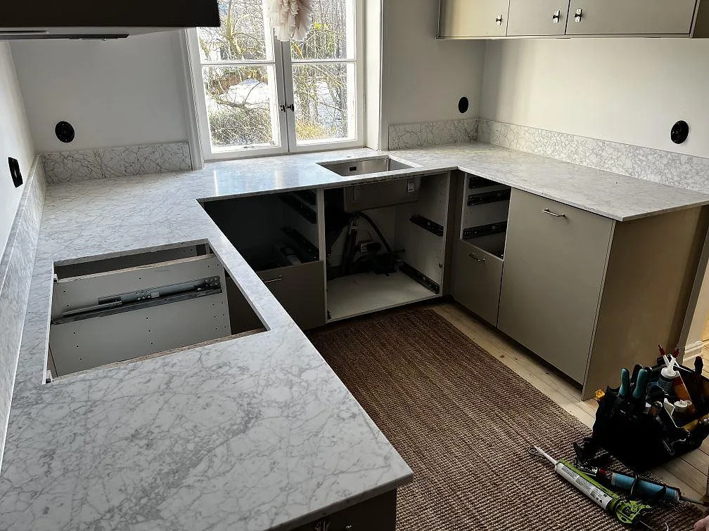 Køkkenbordplade i Carrara C, Malmö