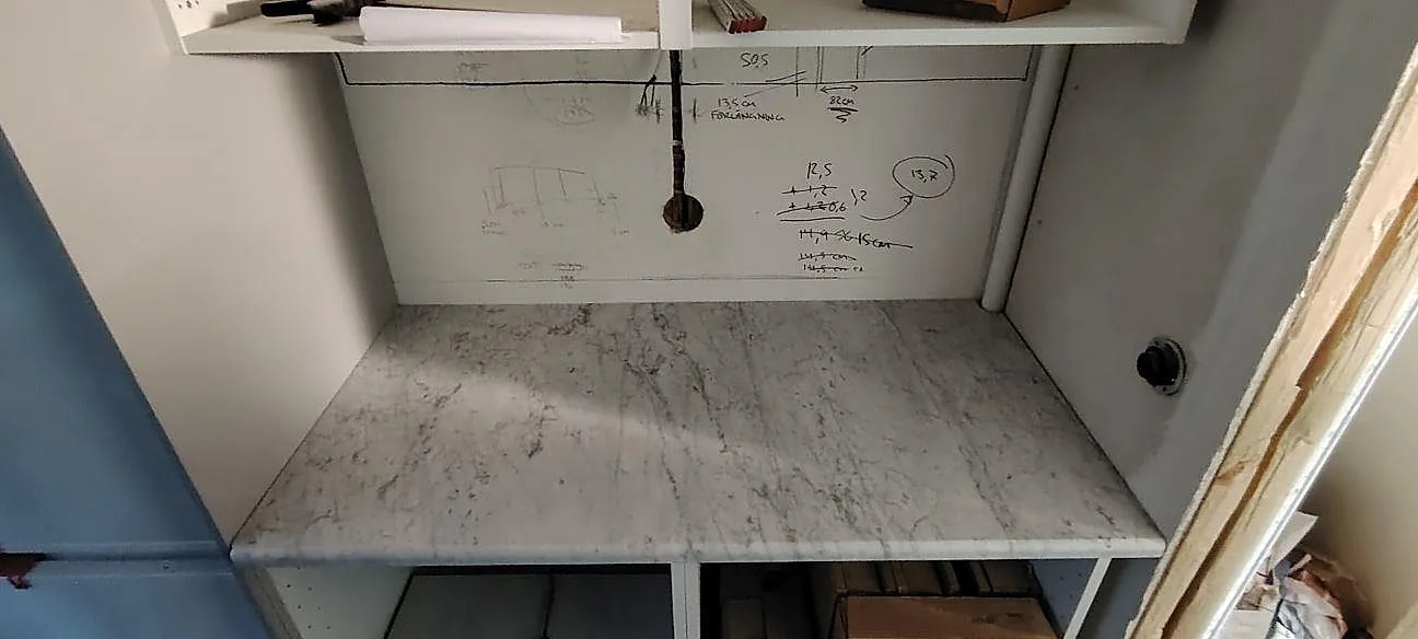 Køkkenbordplade i Carrara C, Stockholm – billede 2