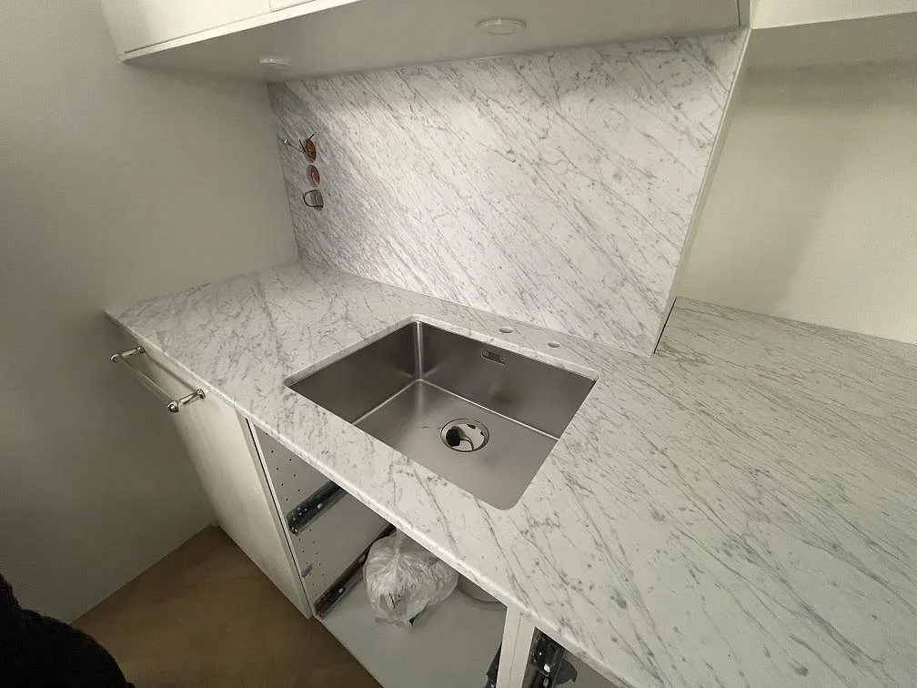 Køkkenbordplade i Carrara C, Stockholm – billede 2