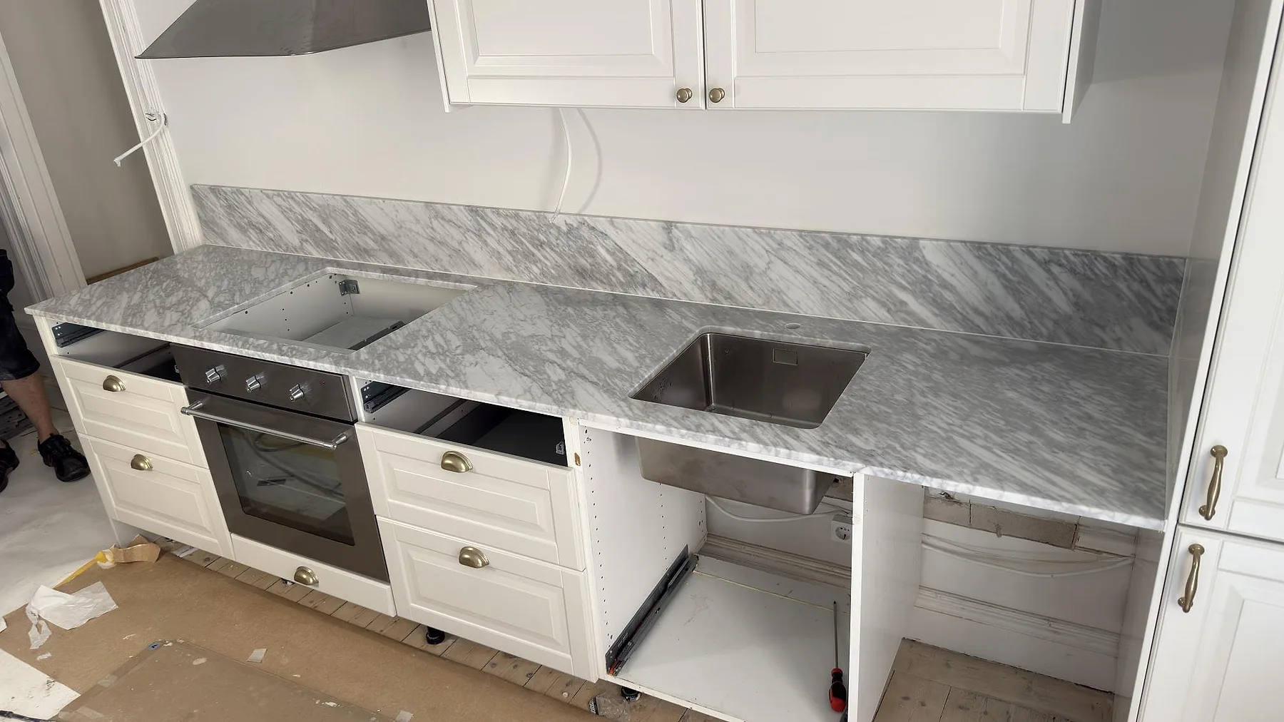 Køkkenbordplade i Carrara C, Stockholm – billede 2