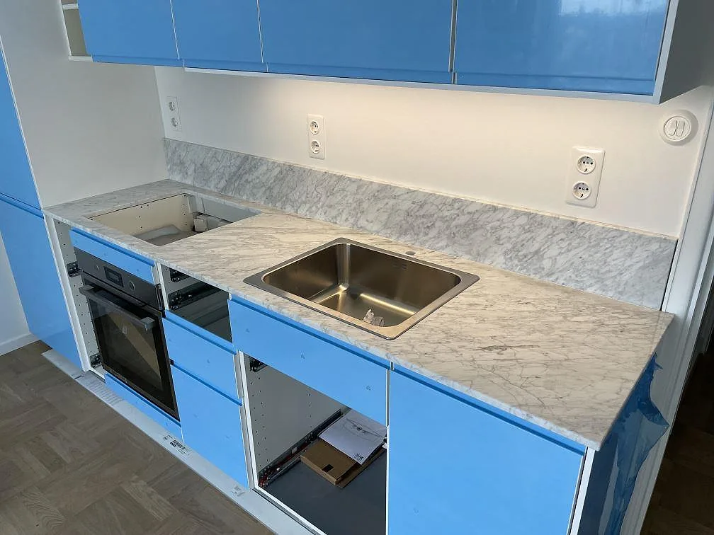 Køkkenbordplade i Carrara C, Stockholm – billede 2