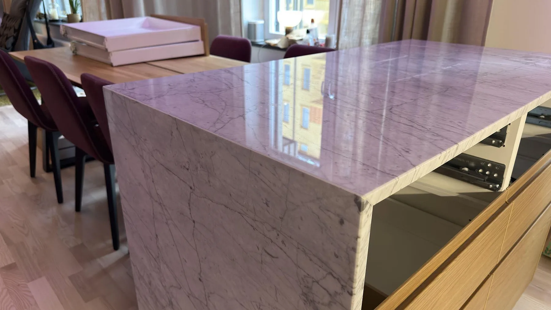 Køkkenbordplade i Carrara C, Stockholm – billede 2