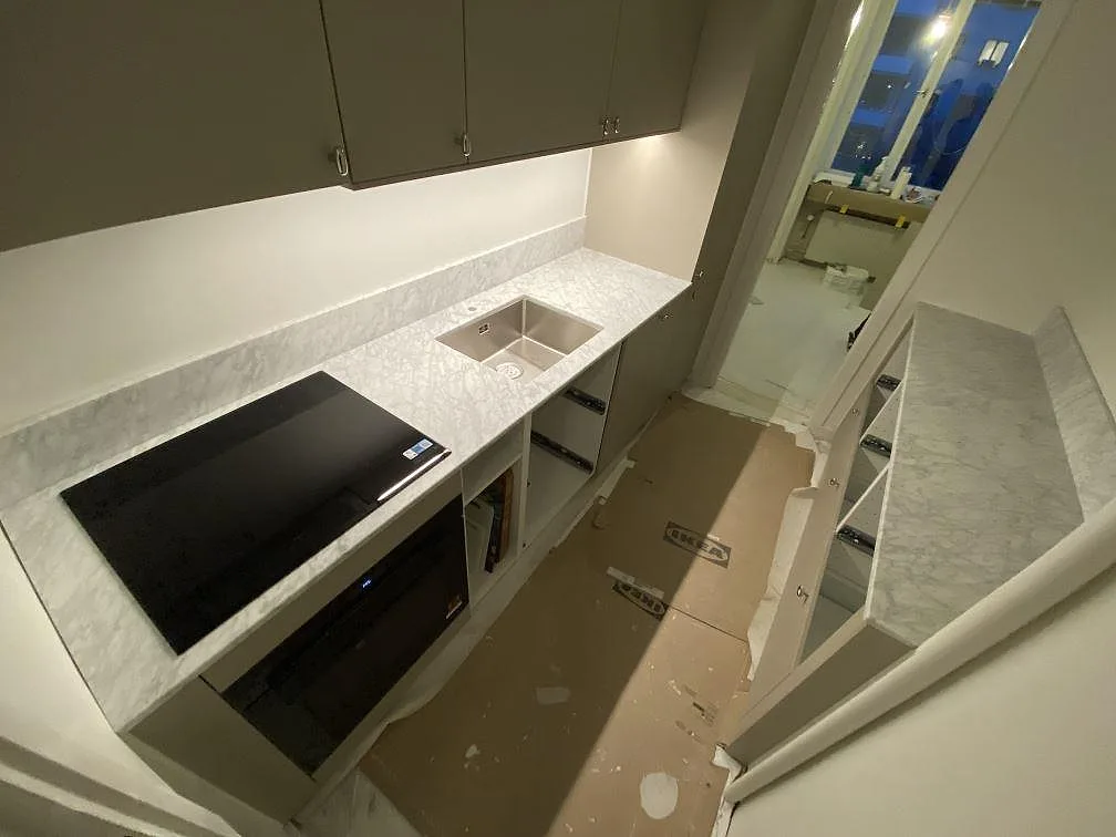 Køkkenbordplade i Carrara C, Stockholm – billede 2