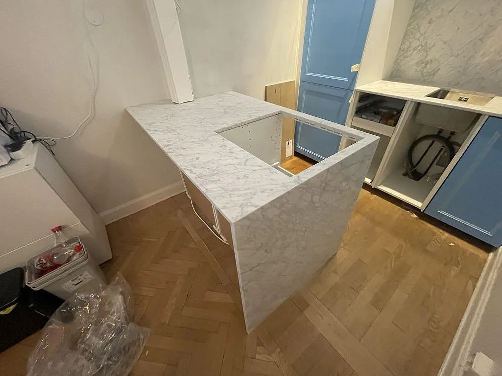 Køkkenbordplade i Carrara C, Stockholm – billede 2