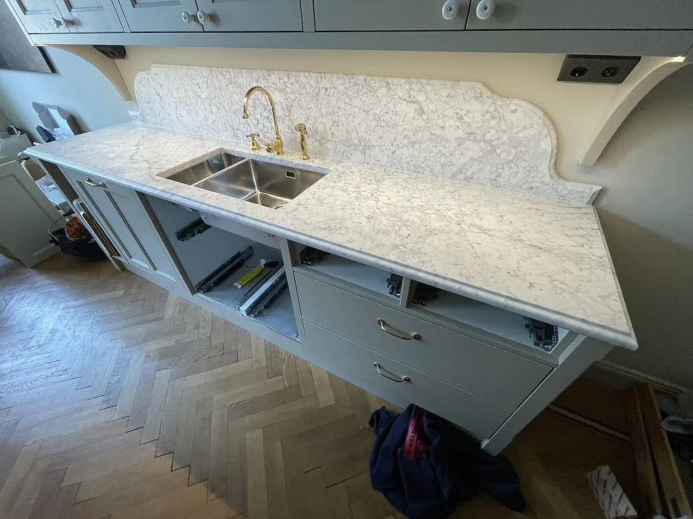Køkkenbordplade i Carrara C, Stockholm – billede 4