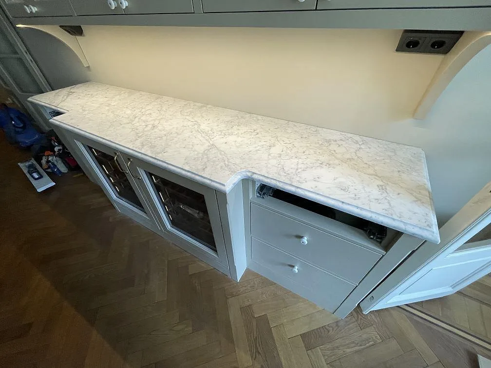 Køkkenbordplade i Carrara C, Stockholm – billede 2