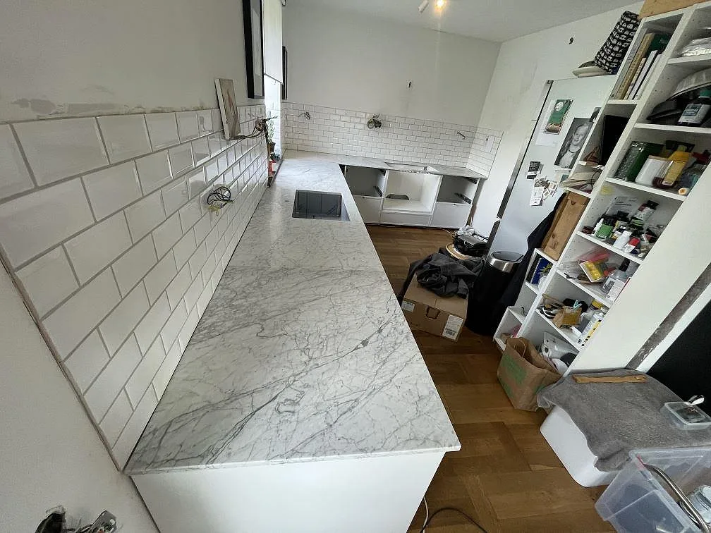 Køkkenbordplade i Carrara C, Trelleborg