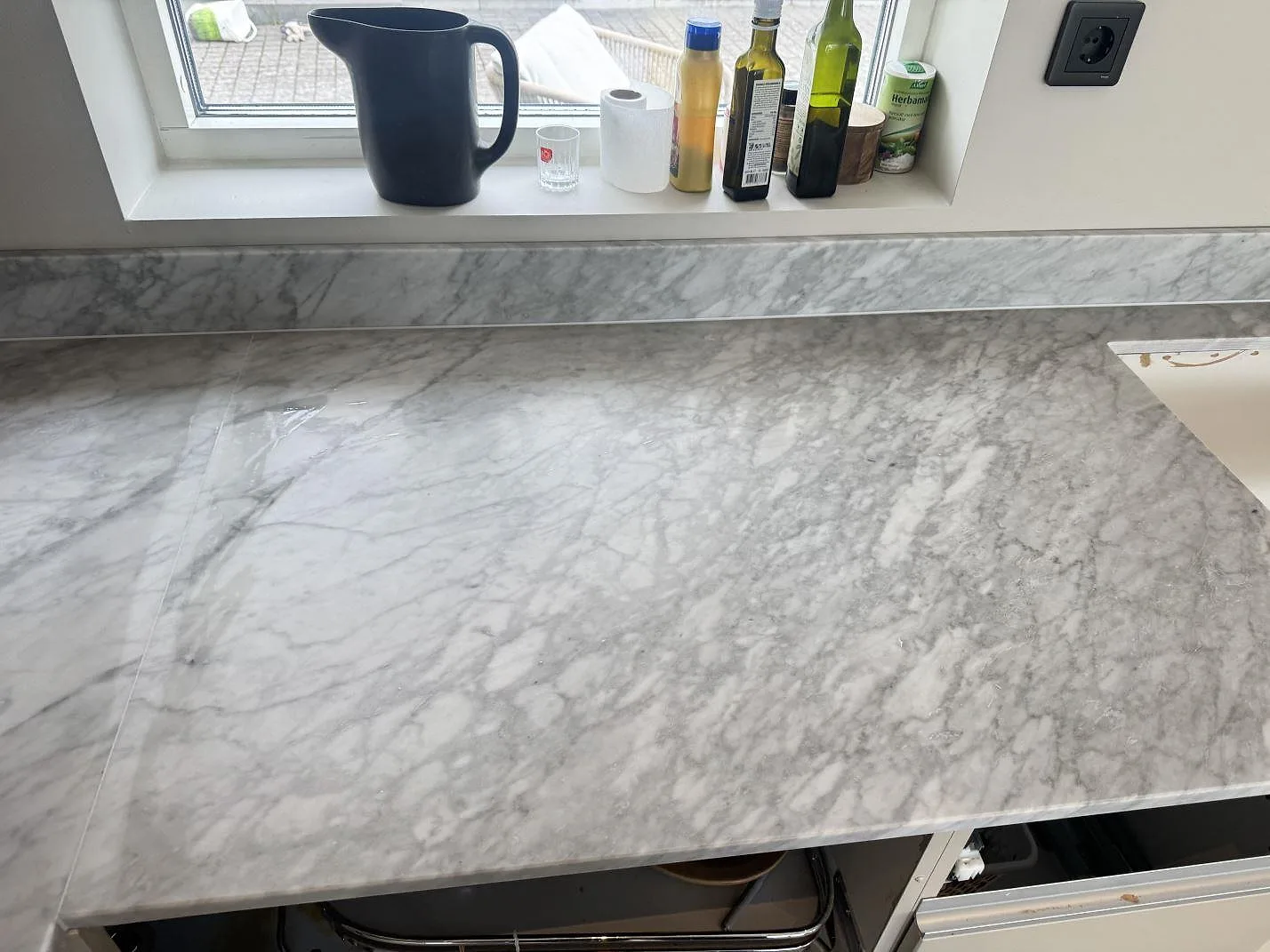 Marmorbordplade i Carrara C, Växjö – billede 5