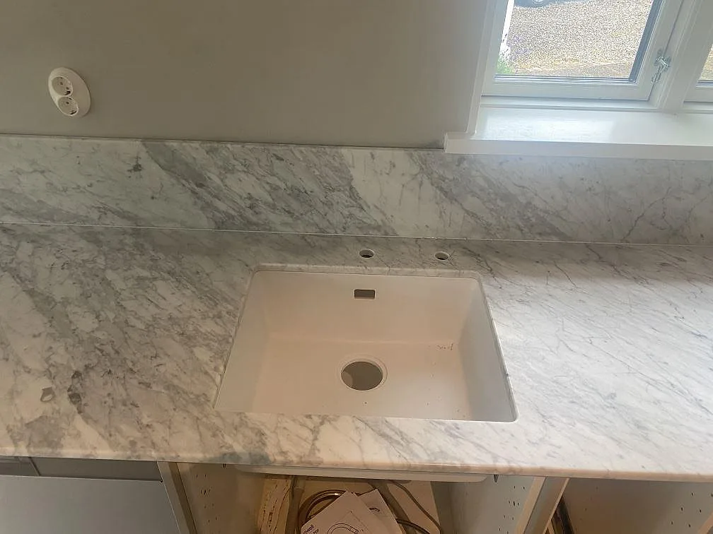 Køkkenbordplade i Carrara C, Vellinge – billede 2