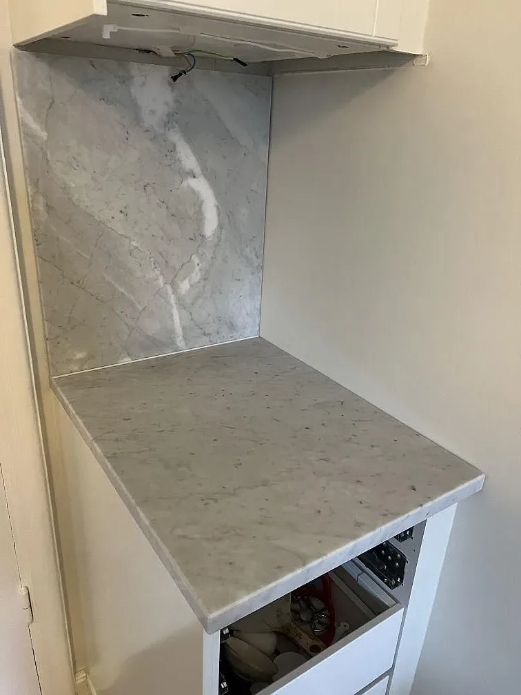 Køkkenbordplade i Carrara C, Stockholm – billede 2