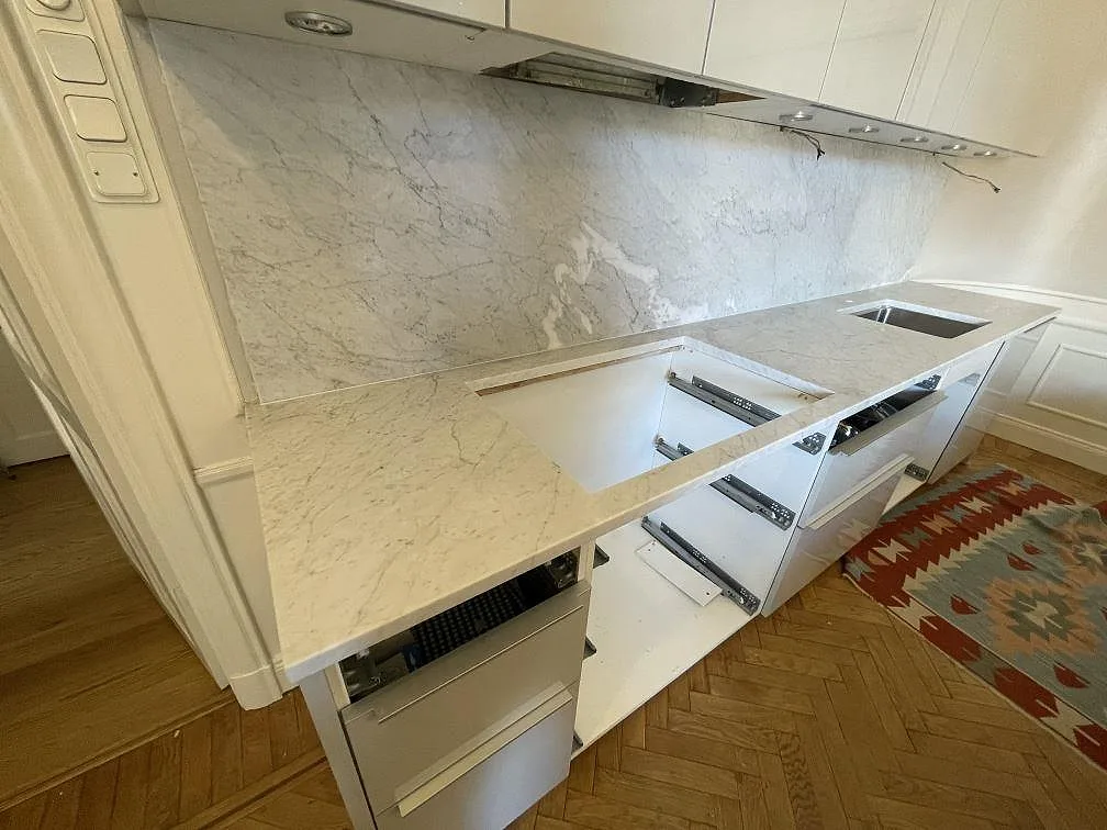 Køkkenbordplade i Carrara C, Stockholm – billede 3