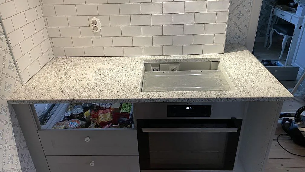 Køkkenbordplade i Cotton White, Kungshamn – billede 2