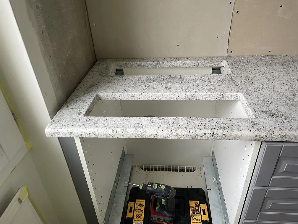 Køkkenbordplade i Cotton White, Malmö – billede 4