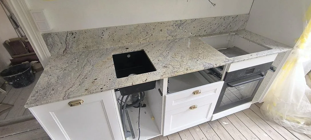 Køkkenbordplade i Cotton White, Stockholm – billede 3
