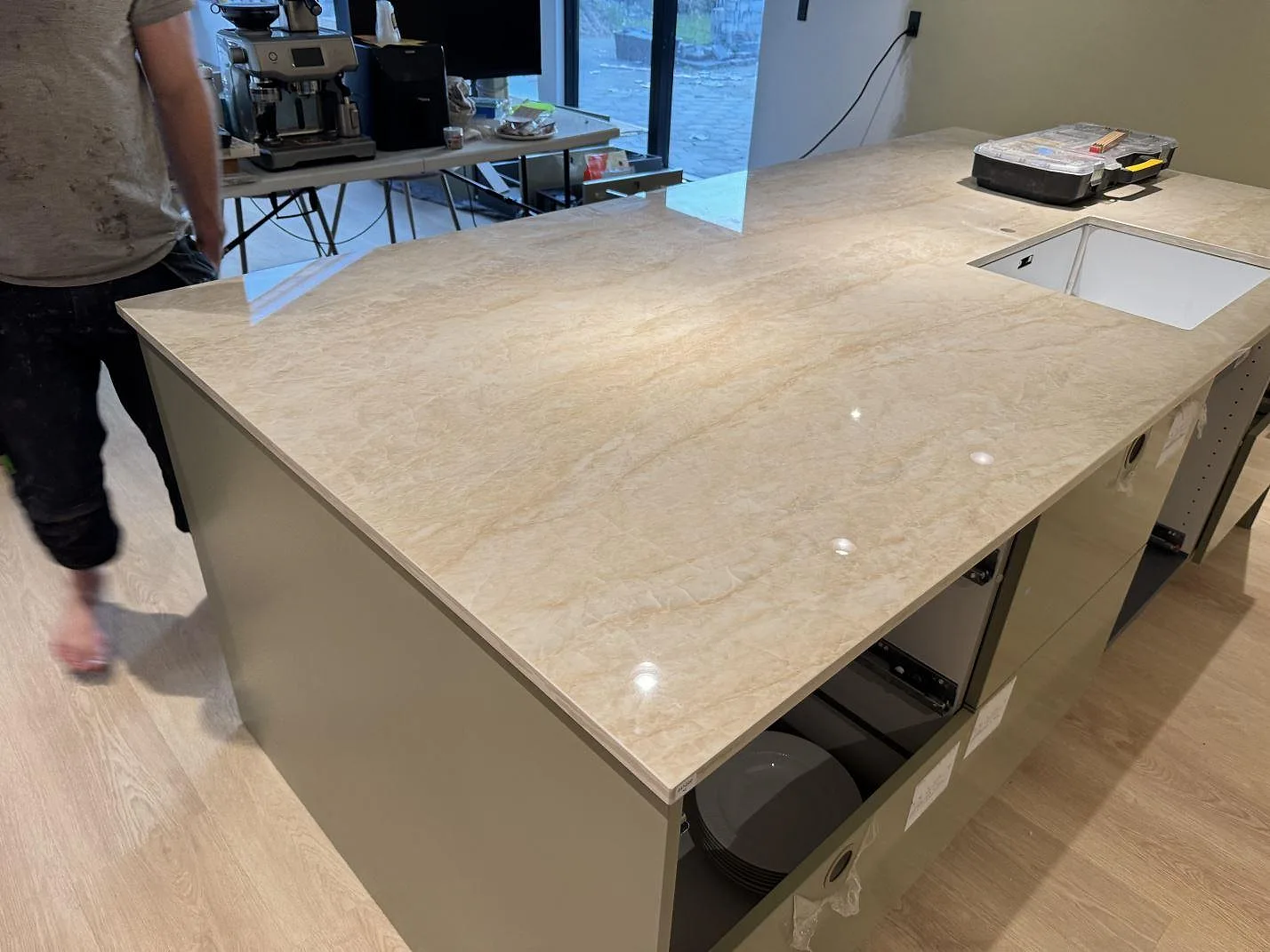 Køkkenbordplade i Dekton Arga, Greve – billede 2