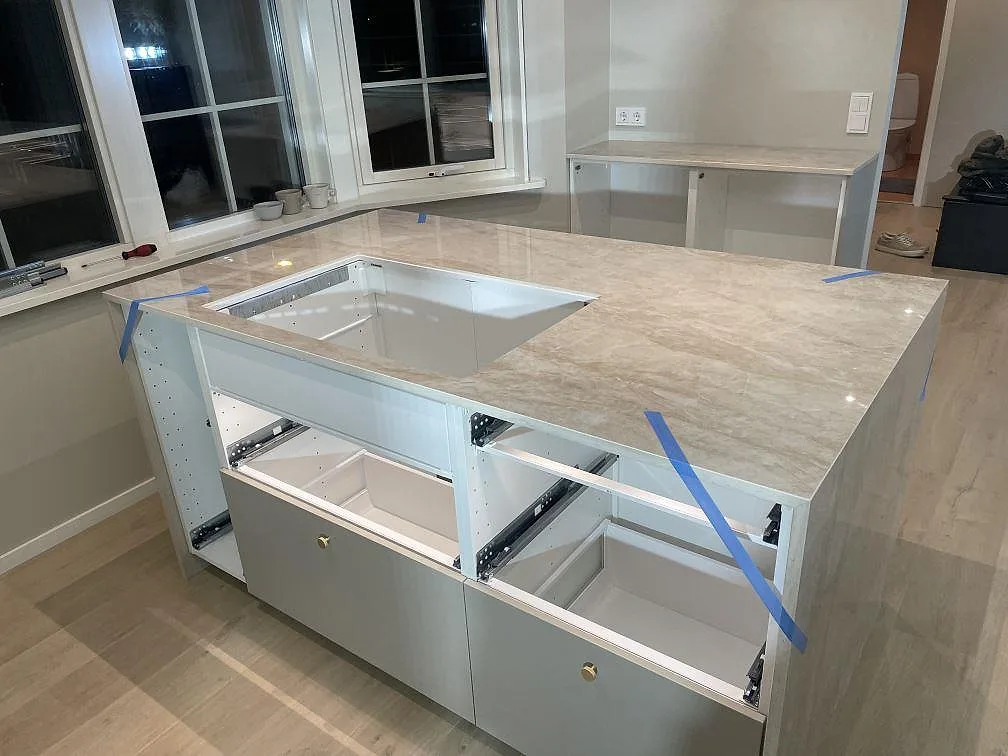 Køkkenbordplade i Dekton Arga, Kullavik