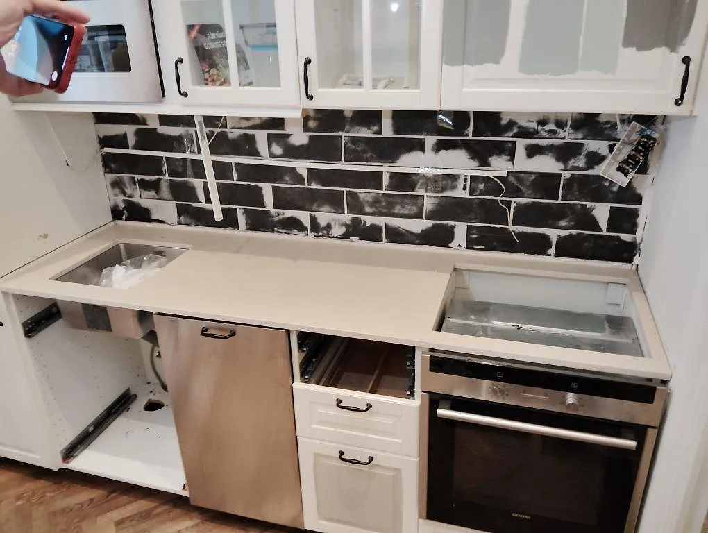Gennemført projekt: Køkkenbordplade i Dekton Danae, Stockholm.