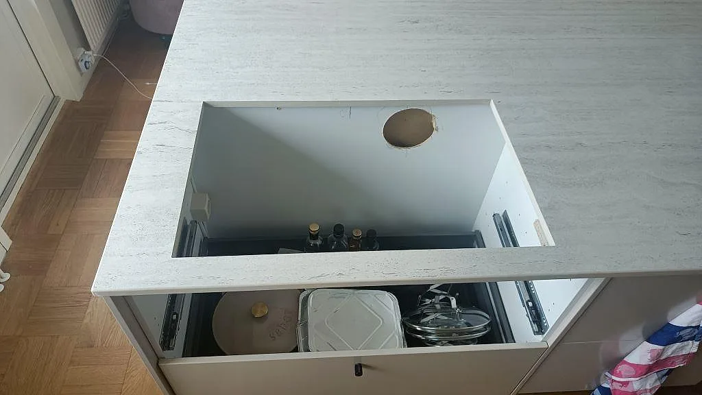 Køkkenbordplade i Dekton Marmorio, Limhamn – billede 8