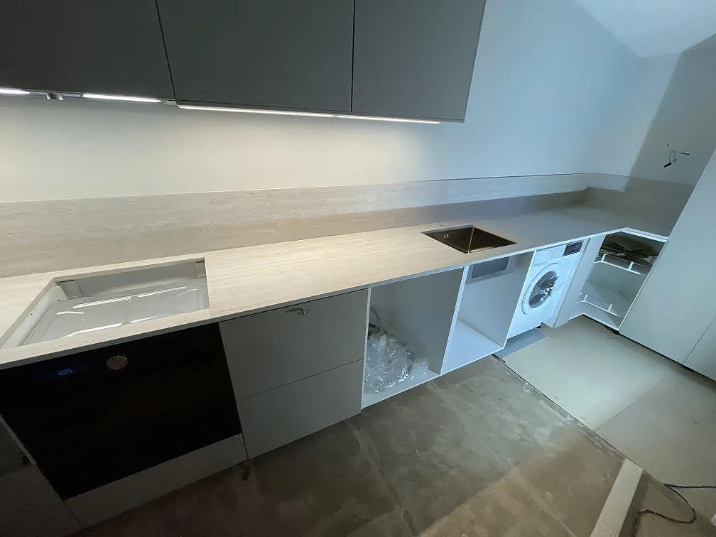 Køkkenbordplade i Dekton Marmorio, Malmö