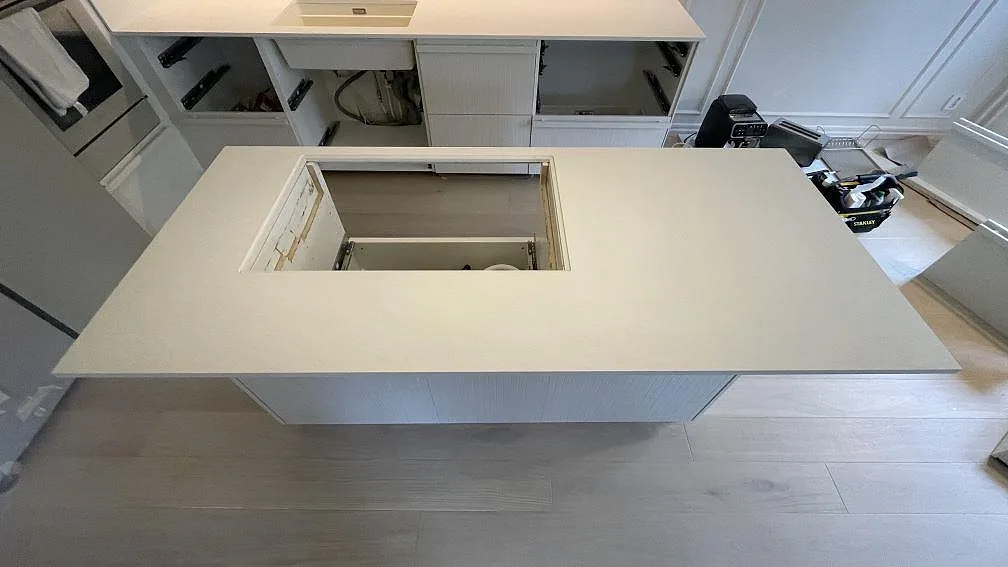 Køkkenbordplade i Laminam Bianco Spacco, Malmö – billede 4