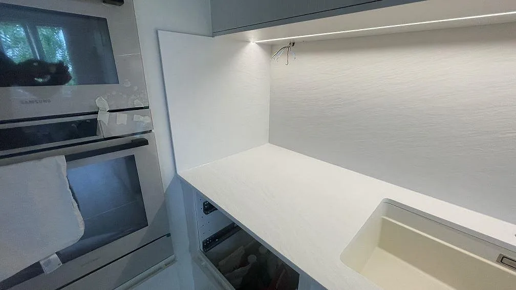 Køkkenbordplade i Laminam Bianco Spacco, Malmö – billede 2