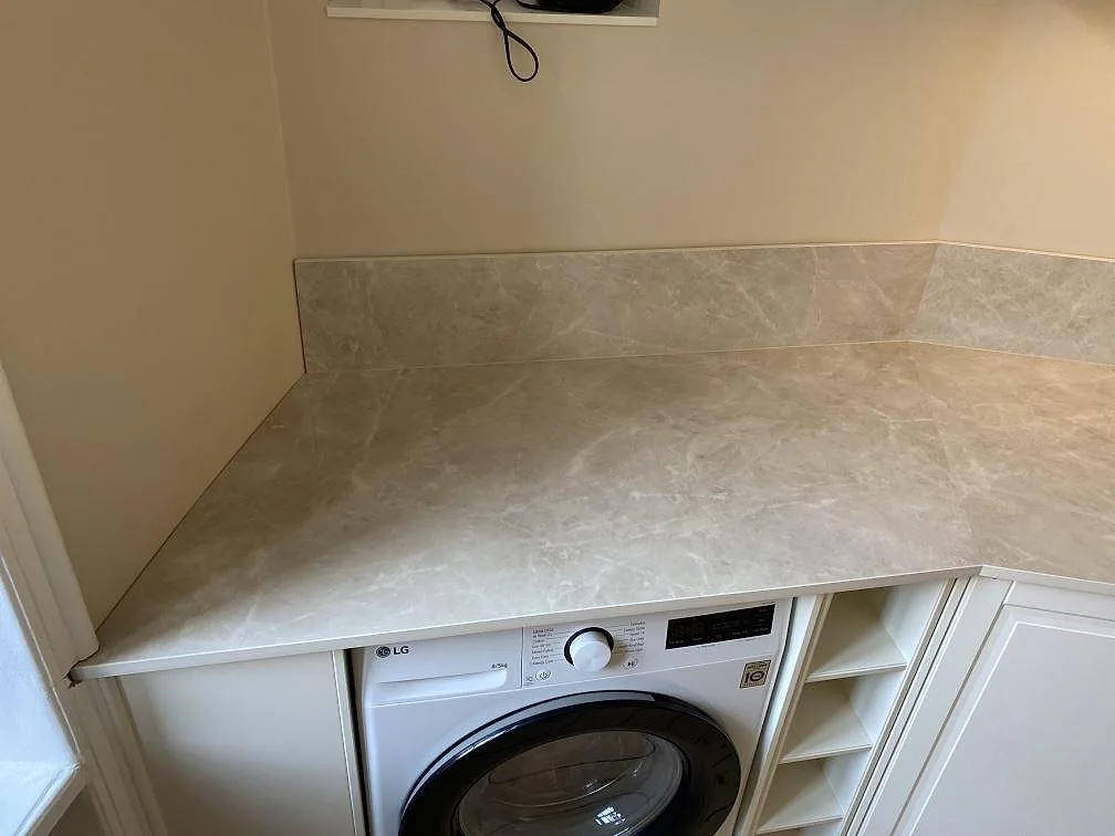 Køkkenbordplade i Laminam Diamond Cream, Malmö – billede 2