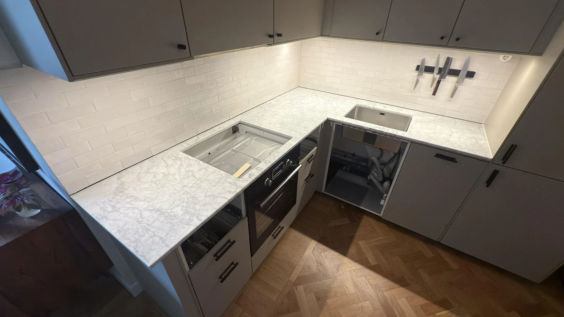 Køkkenbordplade i Carrara C