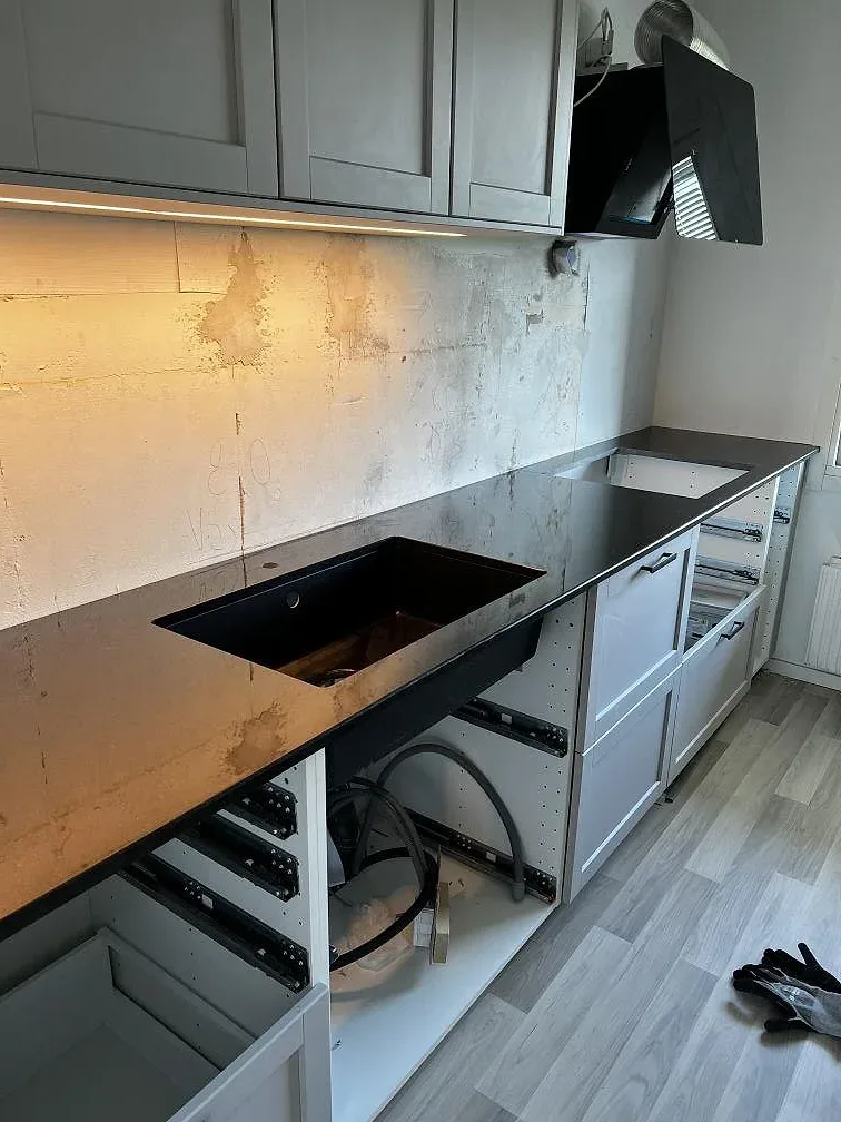 Køkkenbordplade i Nero Assoluto, Helsingborg