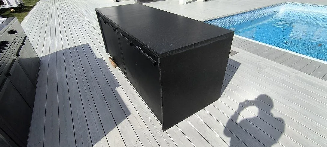 Køkkenbordplade i Nero Assoluto Leather, Södertälje – billede 3