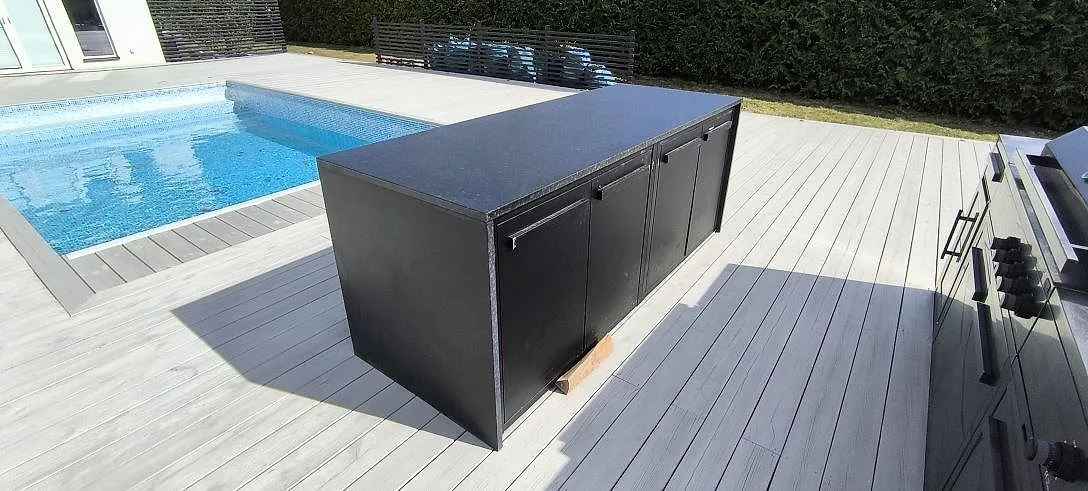 Køkkenbordplade i Nero Assoluto Leather, Södertälje – billede 2